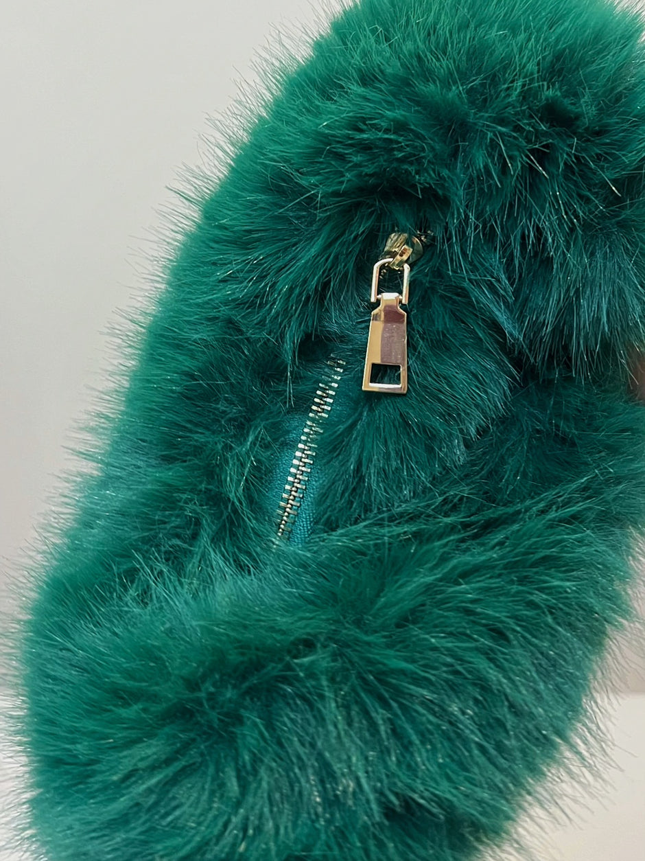 Sac à Main Fourrure Vert