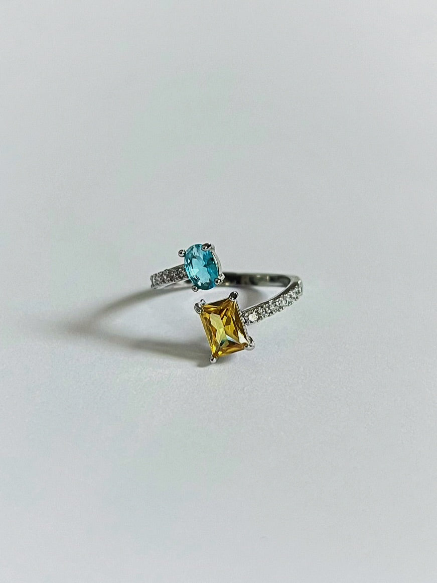 Bague Double Diamant (Argent)