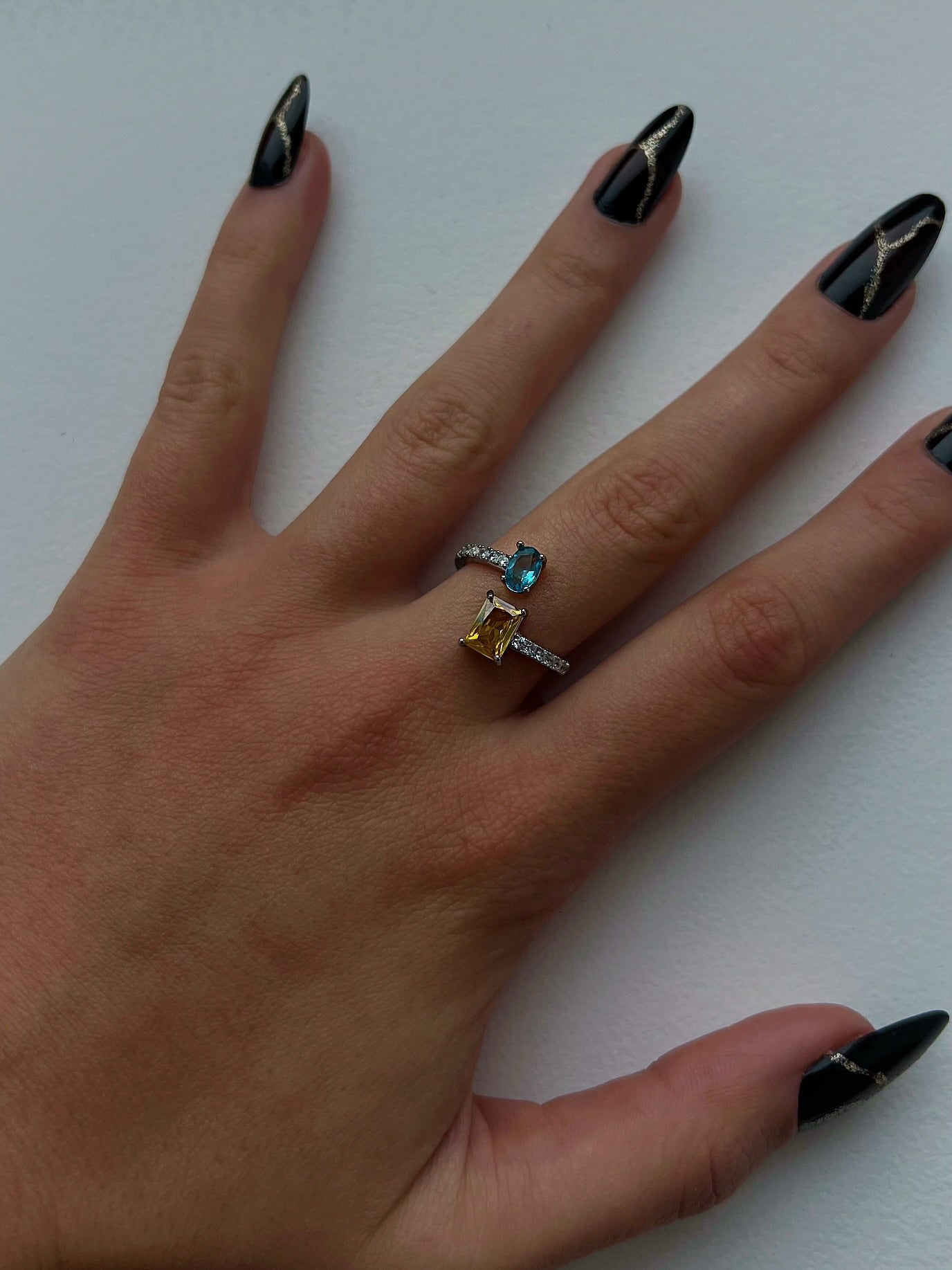 Bague Double Diamant (Argent)