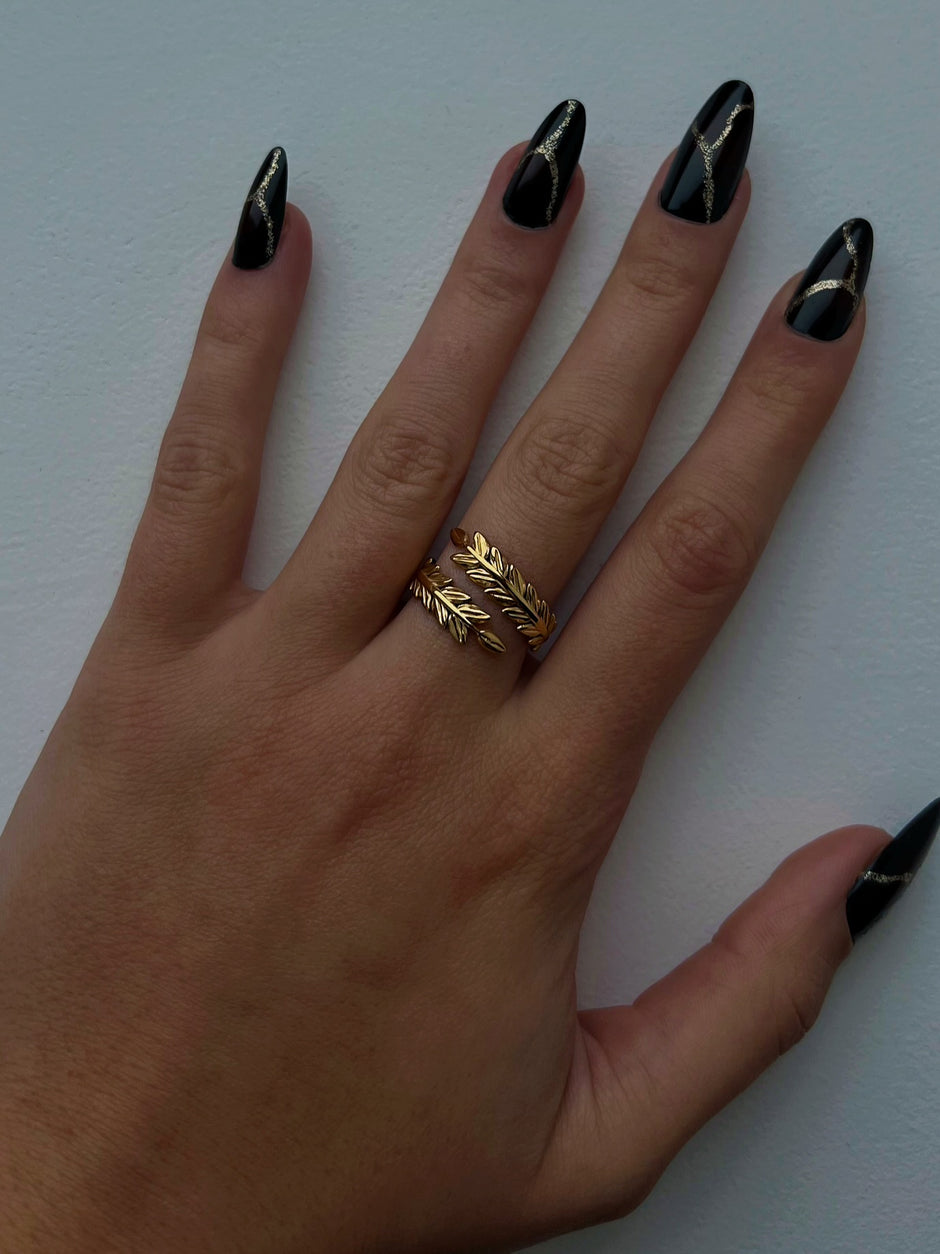 Bague Plume (or)