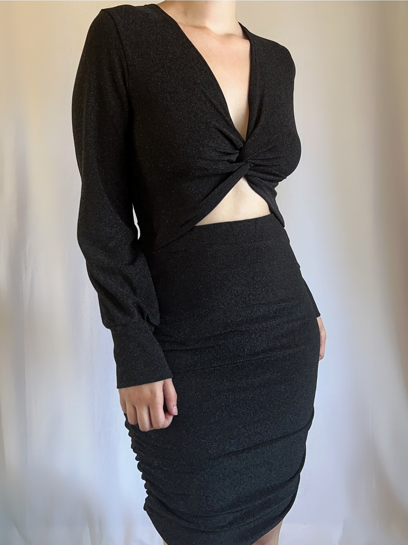 Robe Pailletée Noire