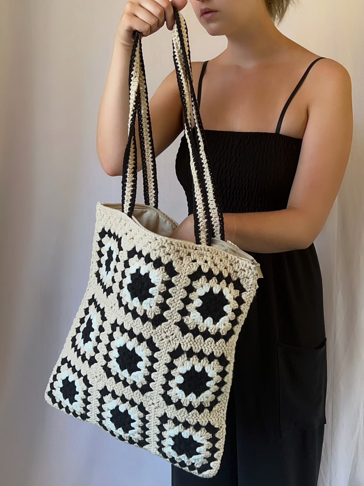 Sac Crochet Fait Main Beige