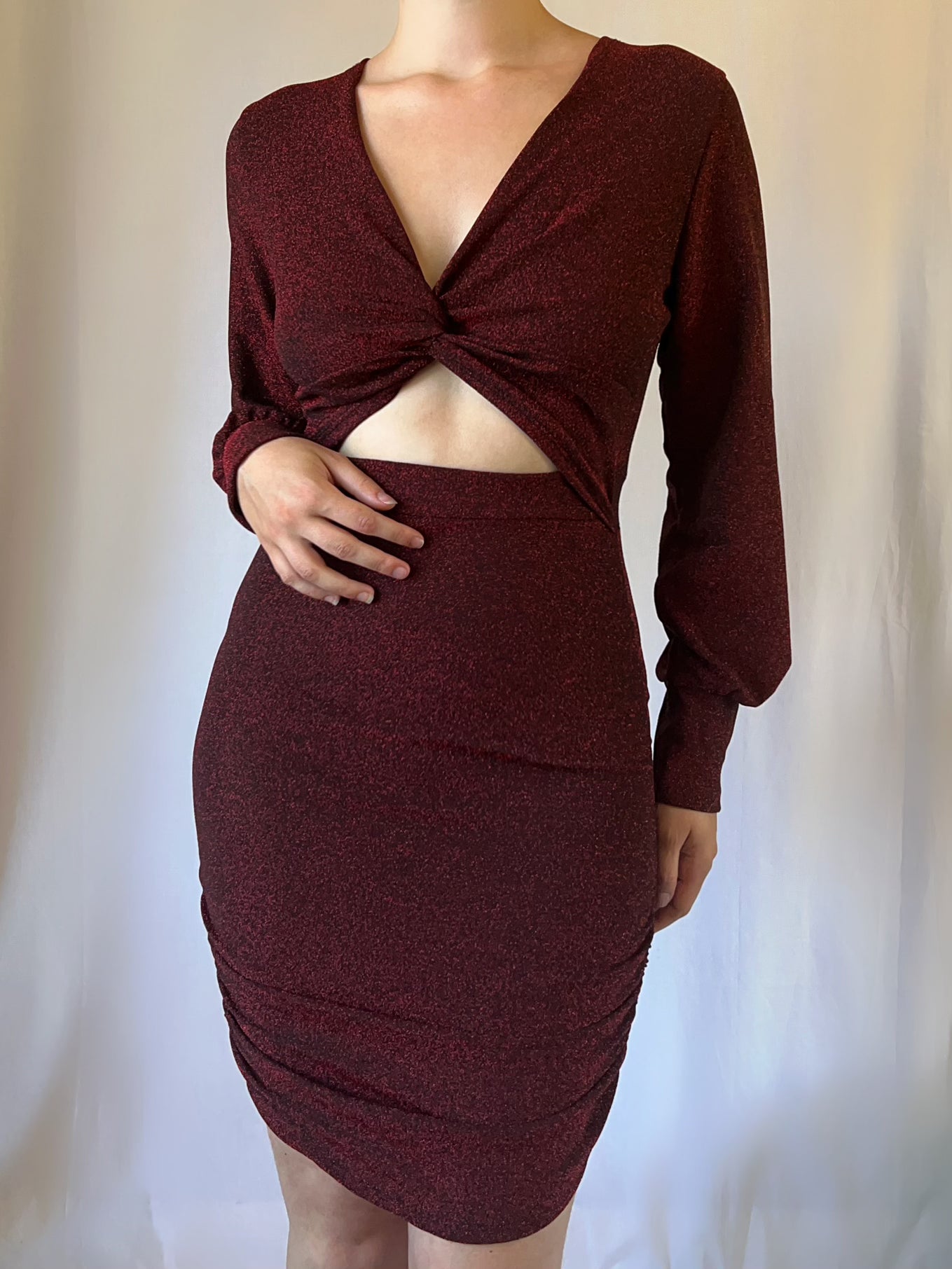 Robe Pailletée Bordeaux