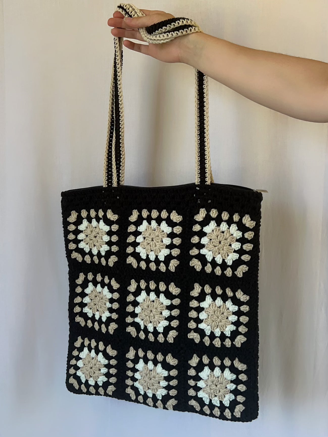 Sac Crochet Fait Main Noir