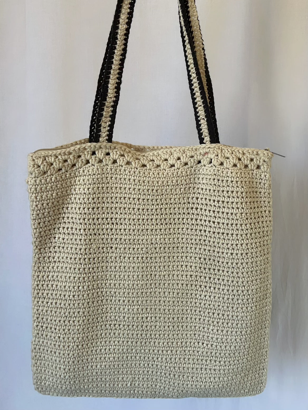 Sac Crochet Fait Main Beige