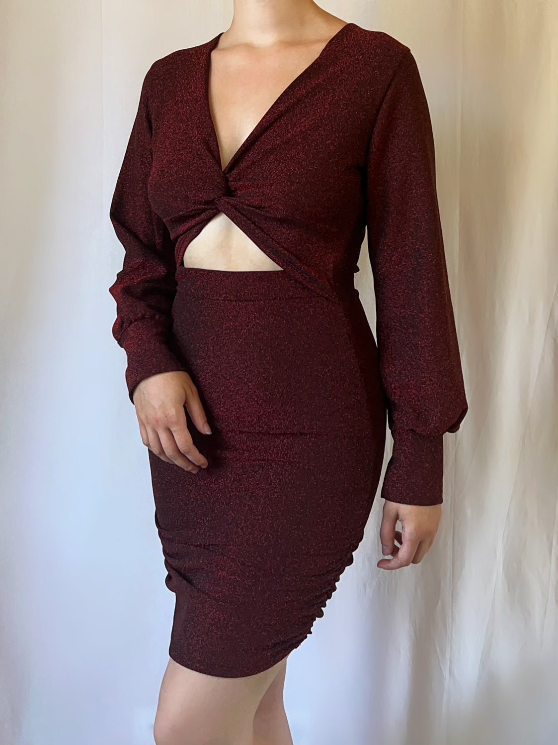 Robe Pailletée Bordeaux