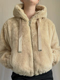 Veste Fluffy avec Capuche et Poches