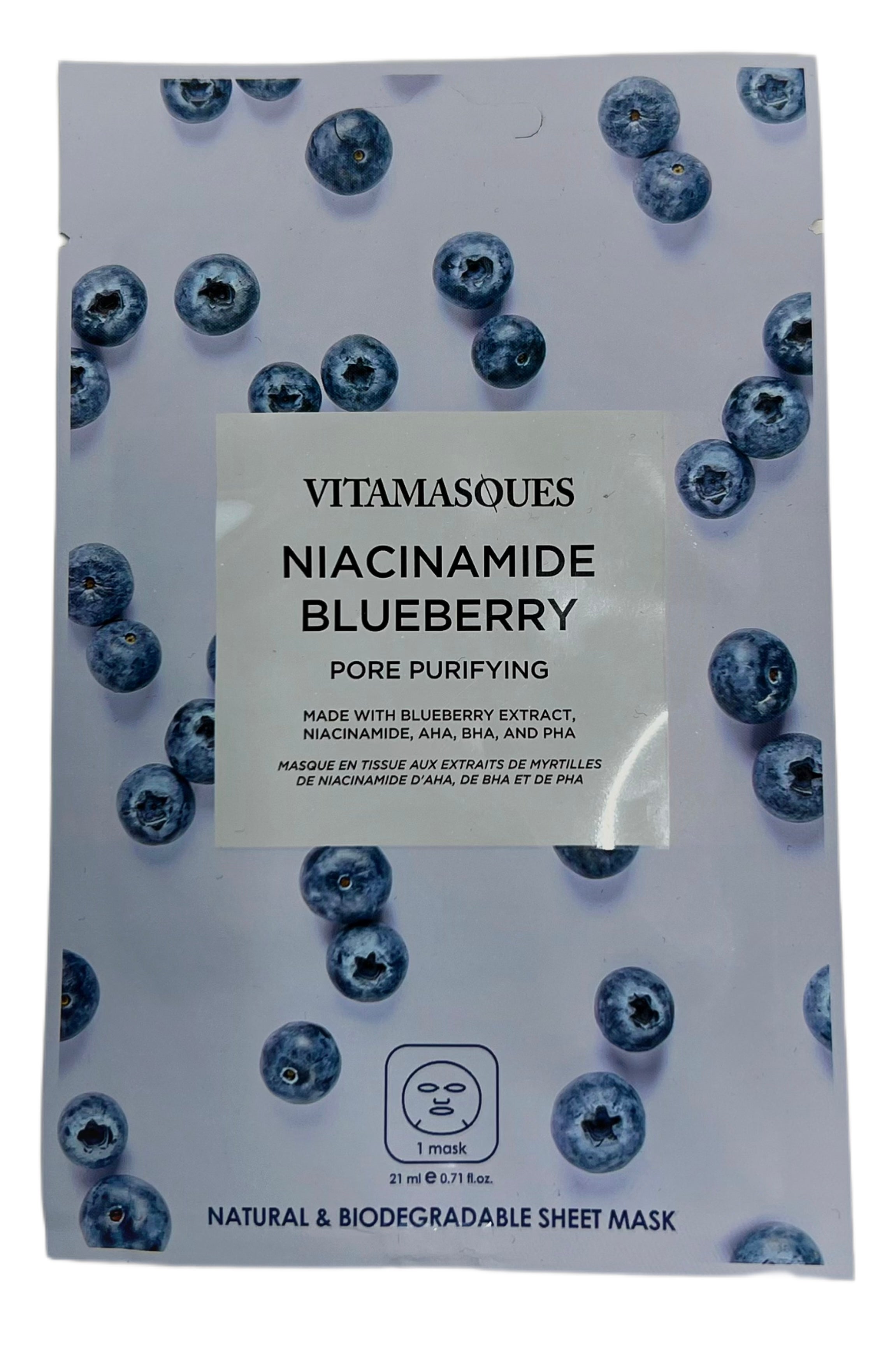 Masque Purifiant en Feuille de Myrtille