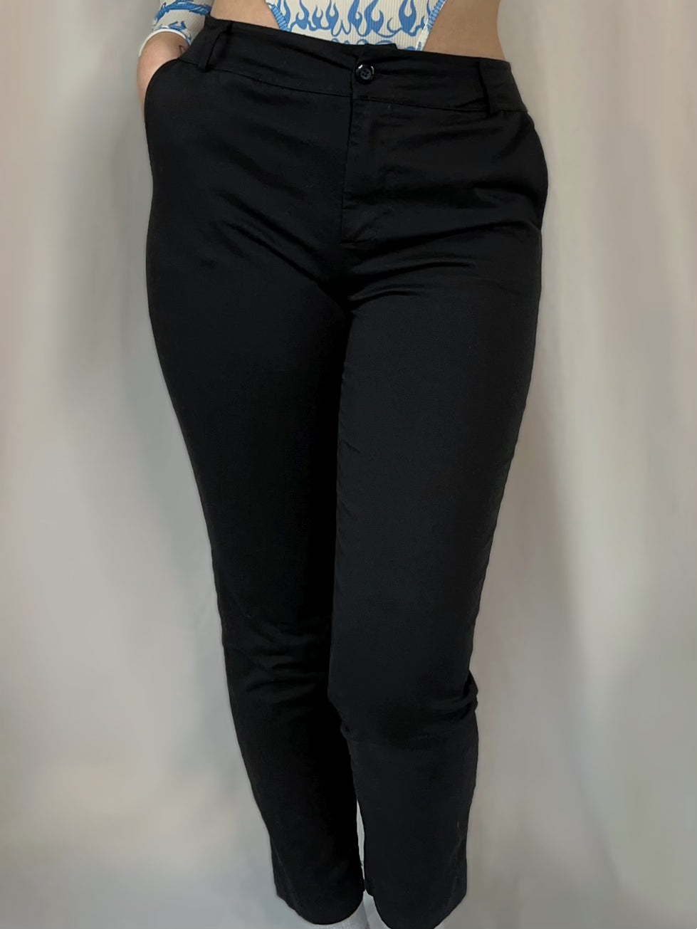 Pantalon Coton Noir