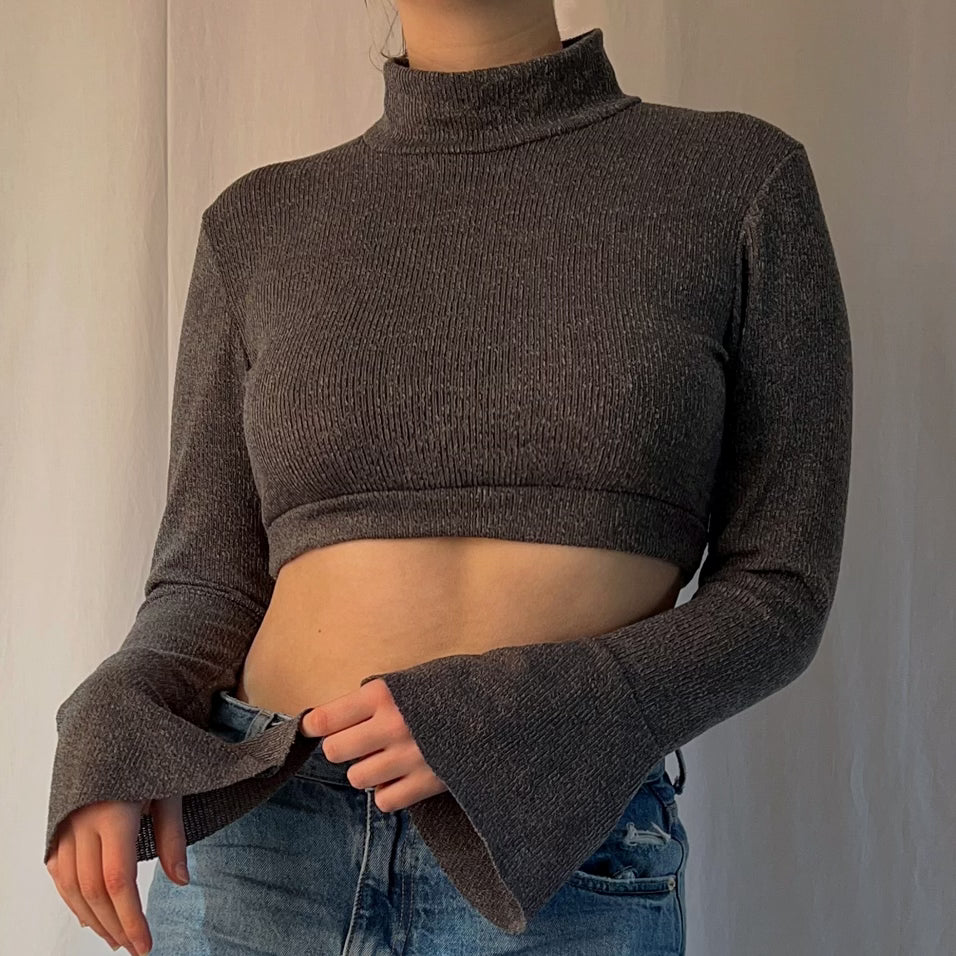 Crop Top Manches Évasées