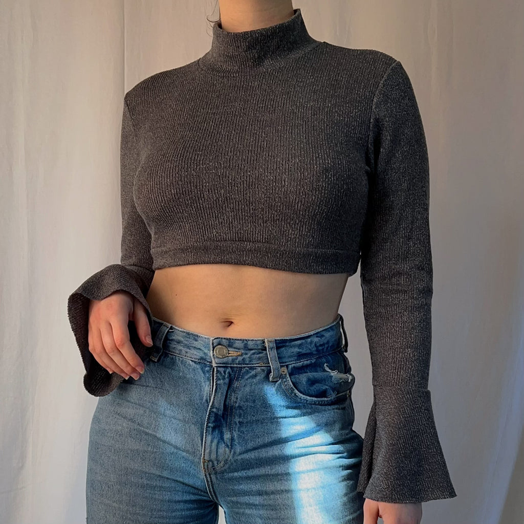 Crop Top Manches Évasées