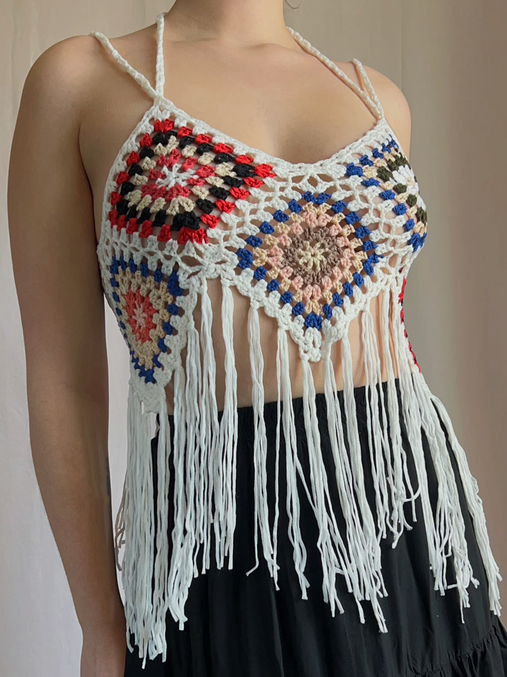Crop-Top Crochet Fait Main